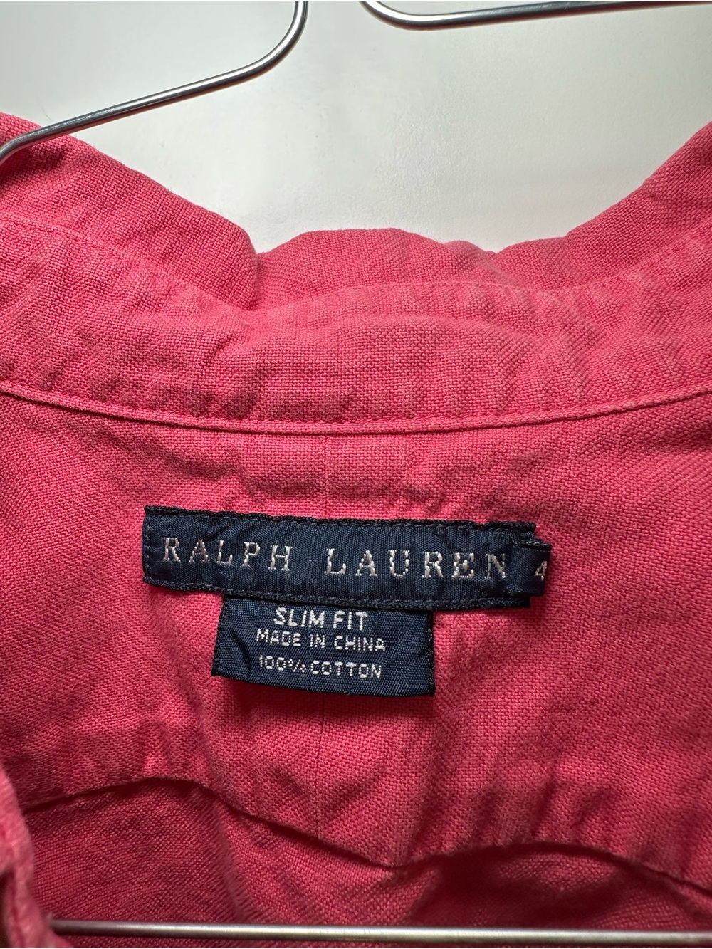 Ralph Lauren Coral Button-Down Shirt with Embroidered Pony - Picture 4 of 4